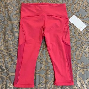 Lululemon Sun Runner Crop bottom red/pink color